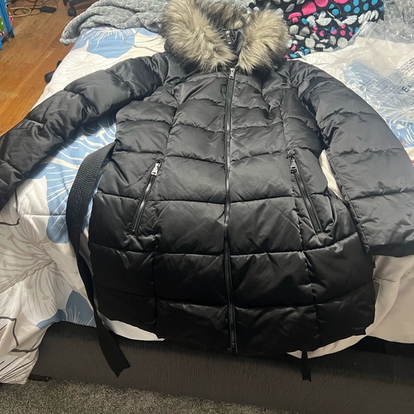 Laundry by Shelli Segal long puffer belted coat - Picture 5 of 15